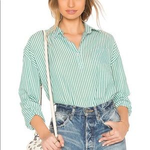 Idona cotton stripe popover shirt